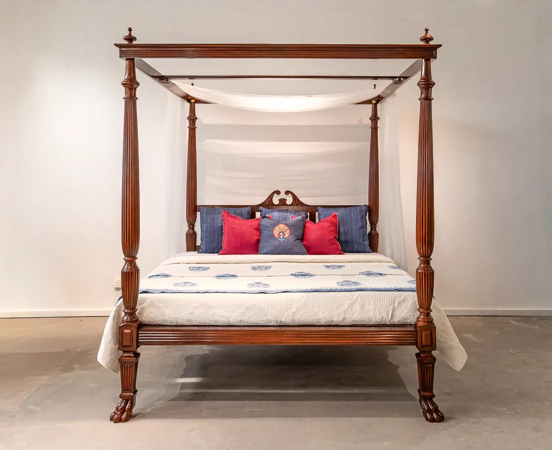 Anglo Indian Mahogany 4 poster bed