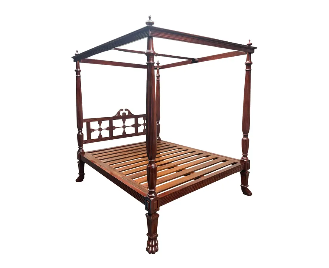 Mahogany four poster bed