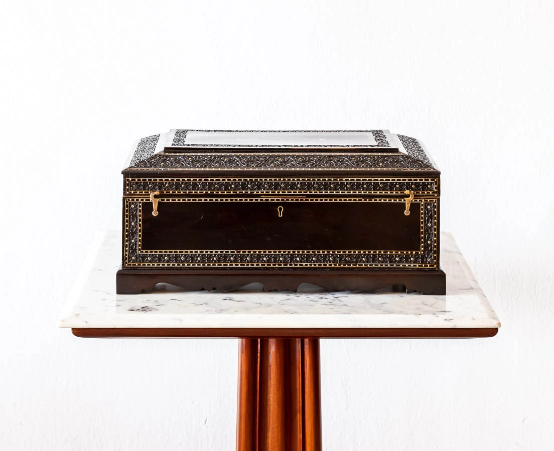 BOX-274 2L Anglo-Indian Ebony Dressing Box l The Past Perfect Collection l Singapore