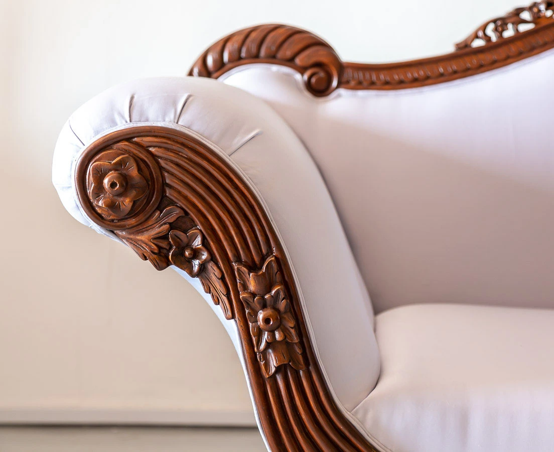 BSS-081 4L Anglo-Indian Walnut Carved Sofa l The Past Perfect Collection l Singapore