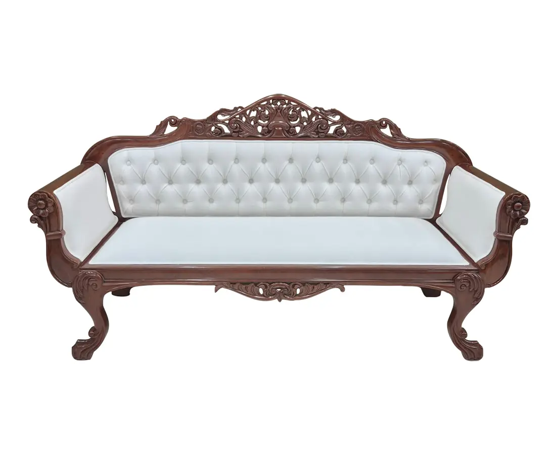 Anglo-Indian Mahogany Three Piece Sofa Set
