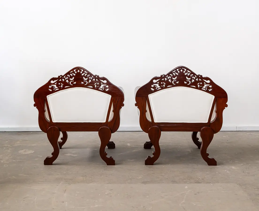 Mahogany Anglo-Indian Sofa and 2 Chairs