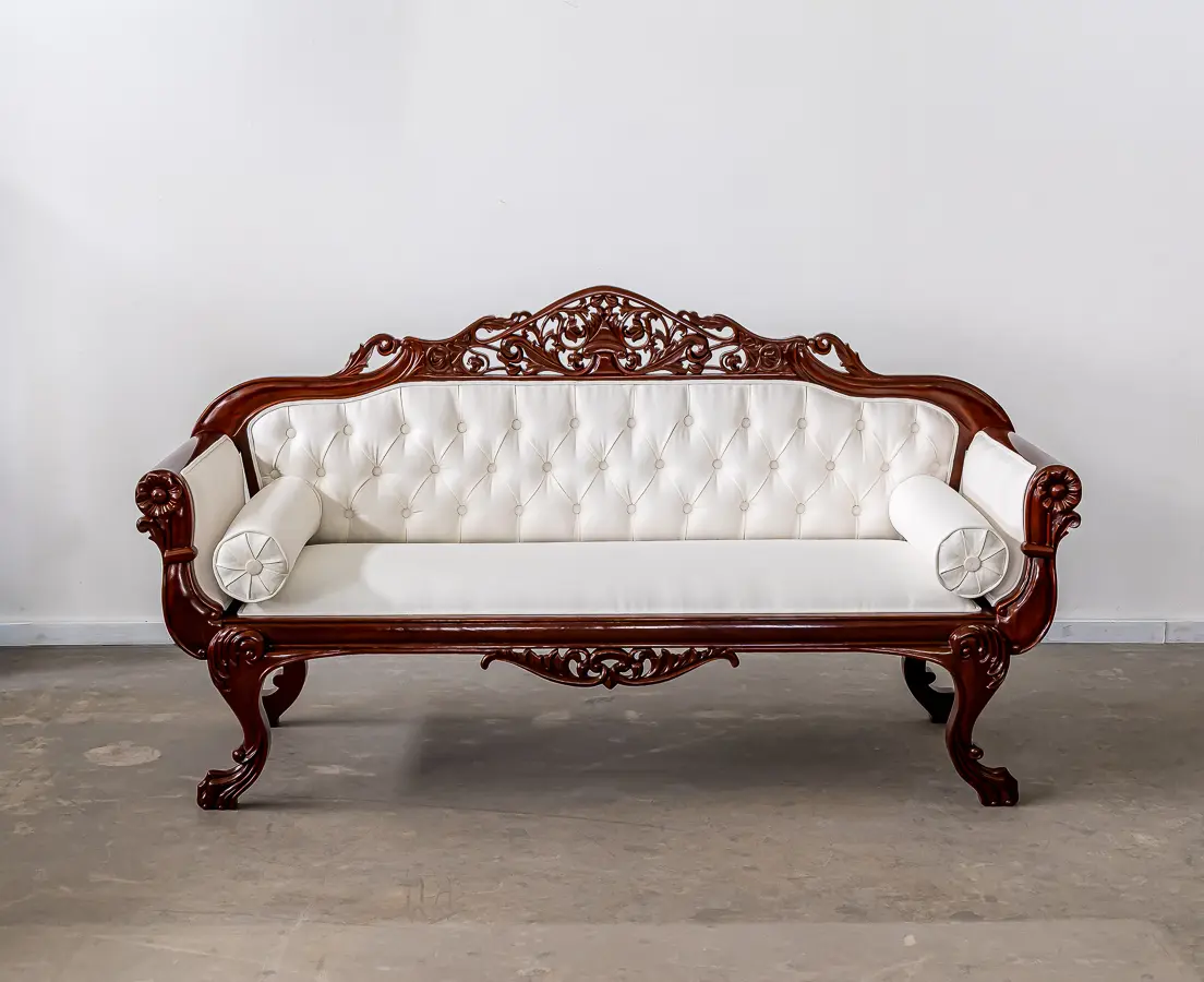 Mahogany Anglo-Indian Sofa and 2 Chairs