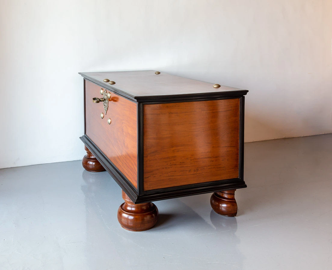 CHE-139 3L Indo-Dutch Satinwood & Ebony Chest on Trestles l The Past Perfect Collection l Singapore