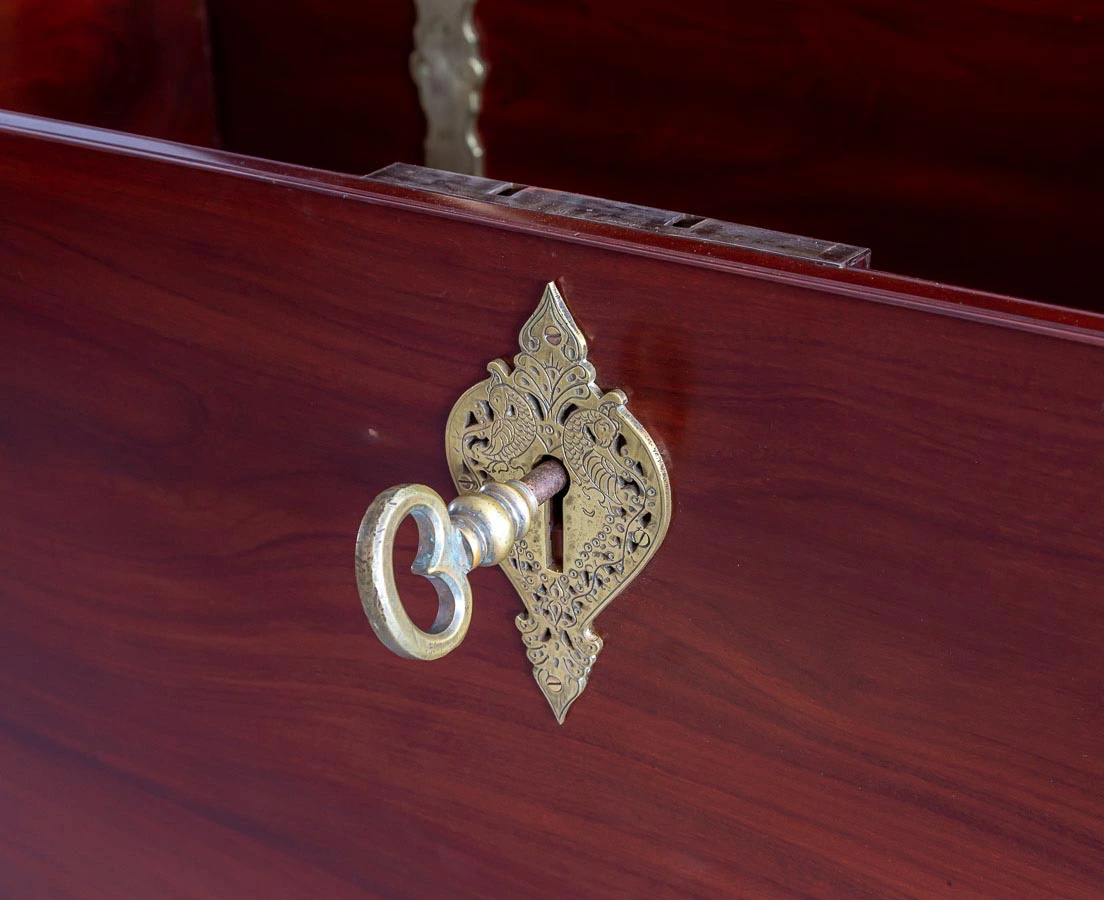 CHE-140-5L Indo-Dutch Mahogany Brass Bound Chest l The Past Perfect Collection l Singapore