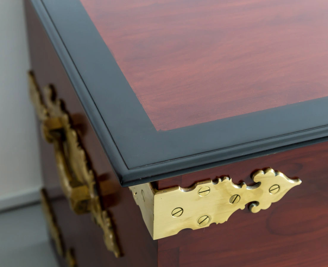 CHE-140-7L Indo-Dutch Mahogany Brass Bound Chest l The Past Perfect Collection l Singapore