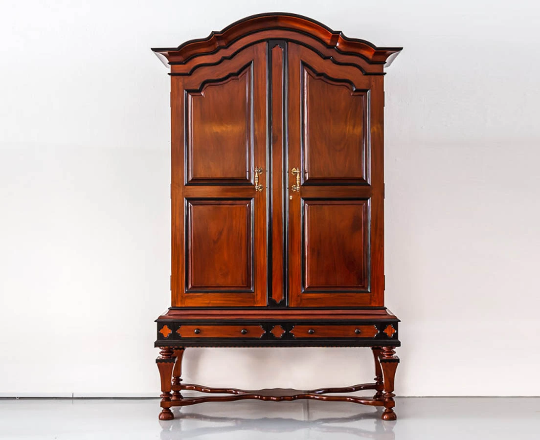 CUP-435 1L Indo-Dutch Mahogany & Ebony Cupboard l The Past Perfect Collection l Singapore