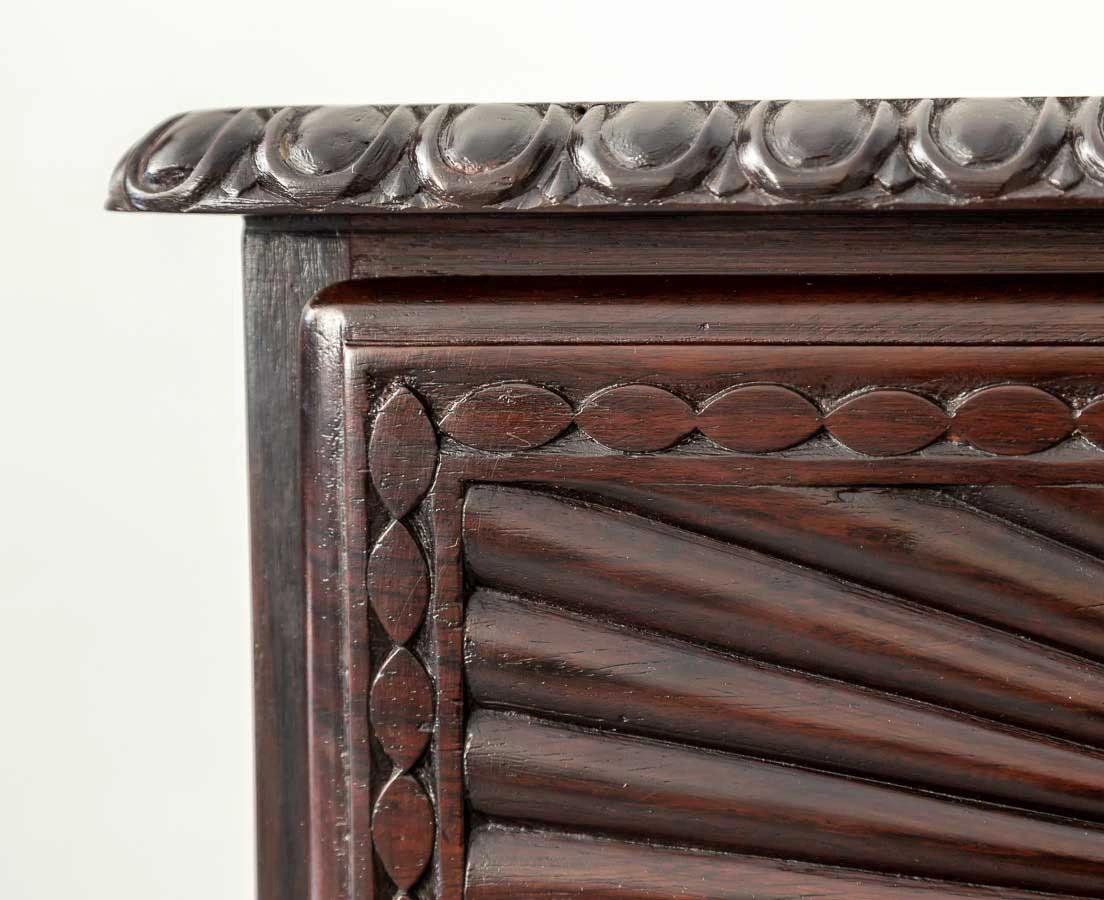 CUP-441 5L Anglo-Indian Rosewood Chest of Drawers with Sunburst l The Past Perfect Collection l Singapore