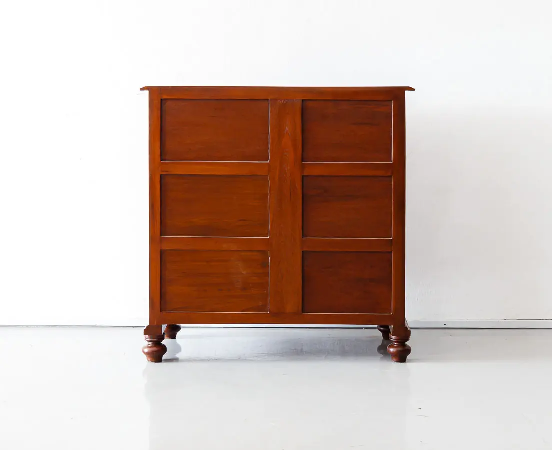 Antique Chests of Drawers - British Colonial Teakwood Chest of Drawers with Doors - The Past Perfect Collection - Singapore