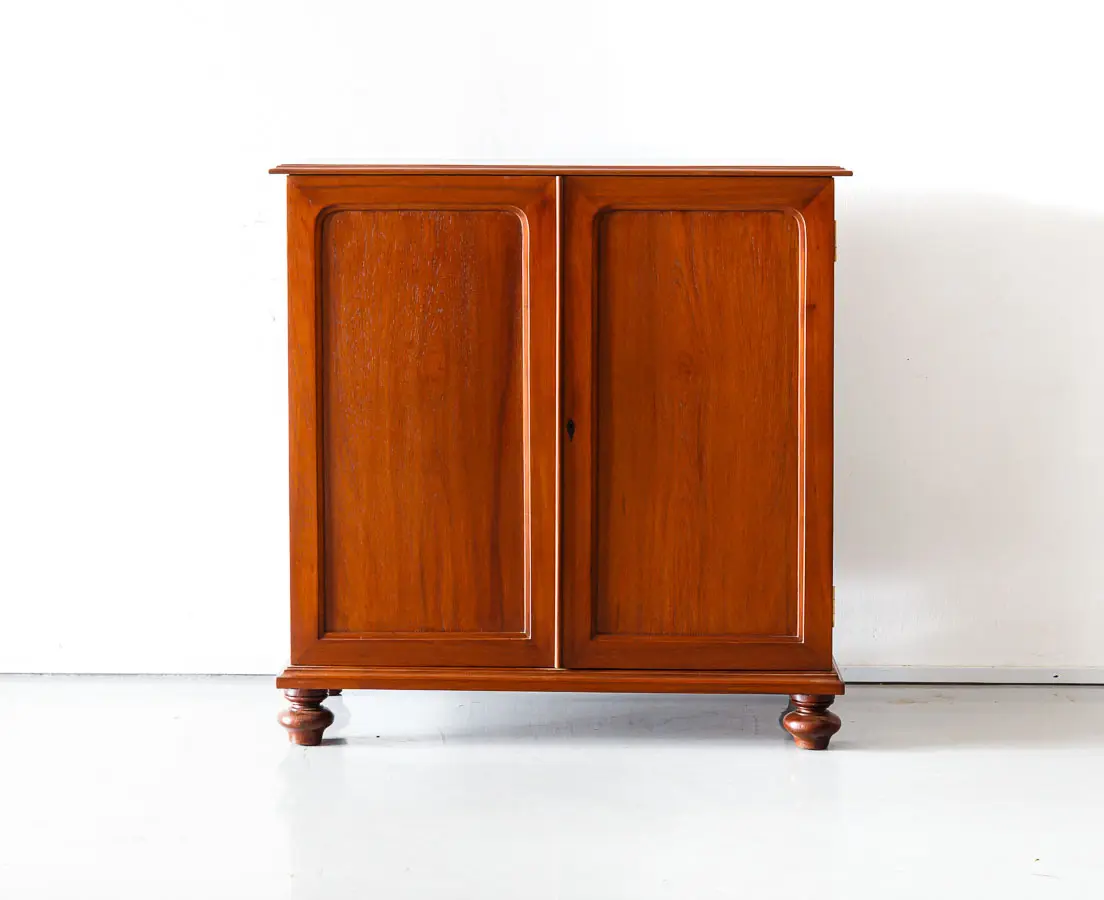 Antique Chests of Drawers - British Colonial Teakwood Chest of Drawers with Doors - The Past Perfect Collection - Singapore
