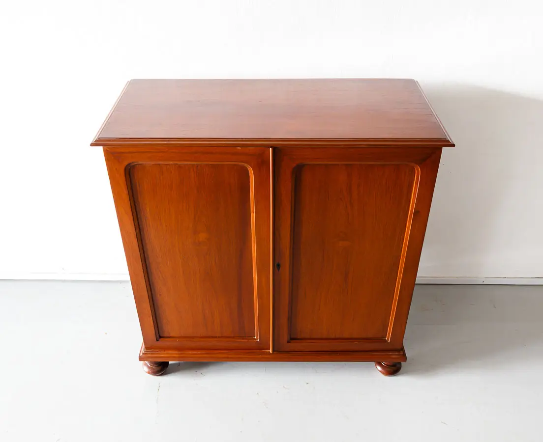 Antique Chests of Drawers - British Colonial Teakwood Chest of Drawers with Doors - The Past Perfect Collection - Singapore