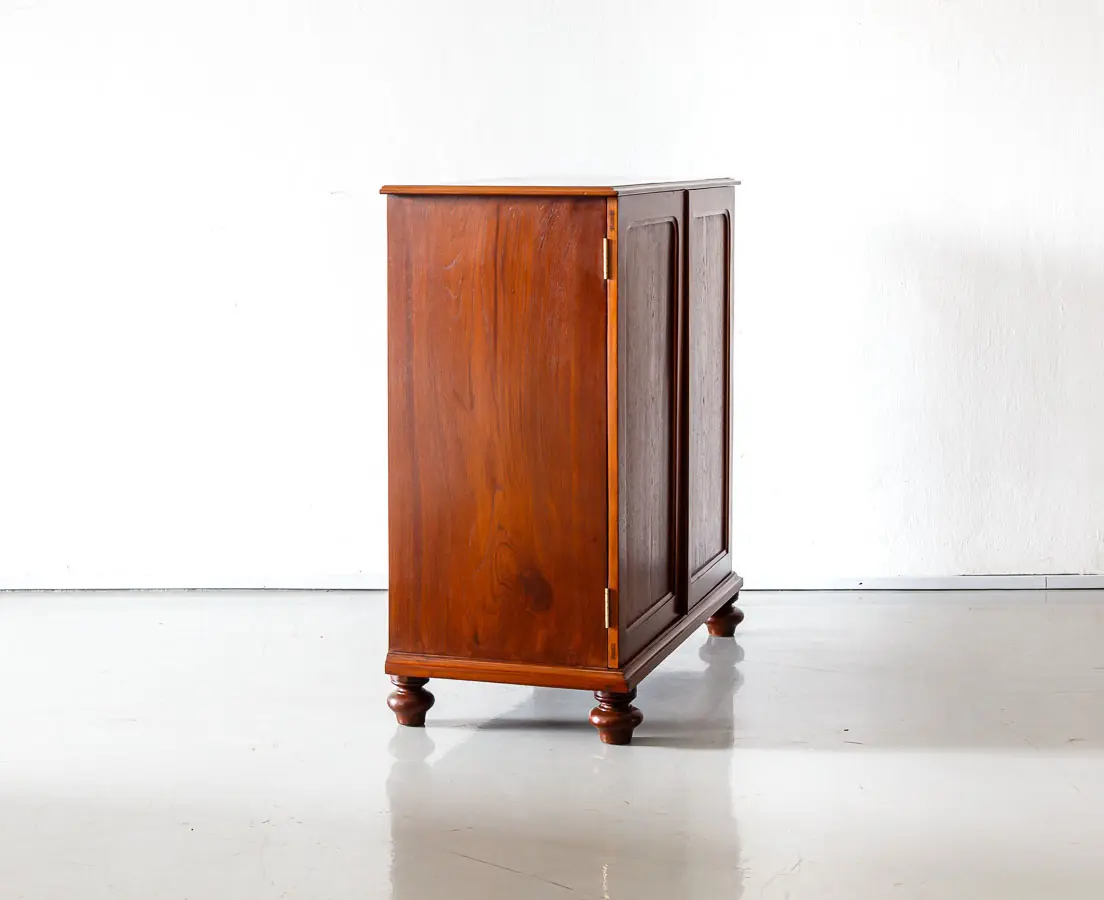Antique Chests of Drawers - British Colonial Teakwood Chest of Drawers with Doors - The Past Perfect Collection - Singapore