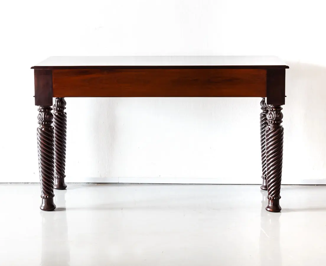 Antique Desks - British Colonial Rosewood Writing Table - The Past Perfect Collection - Singapore