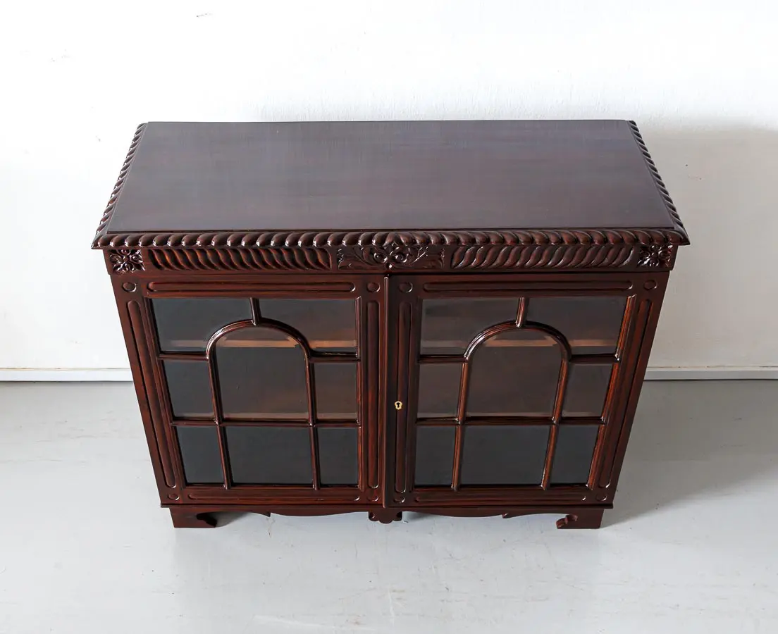 Antique Sideboards - British Colonial Glass Front Sideboard - The past perfect collection - Singapore