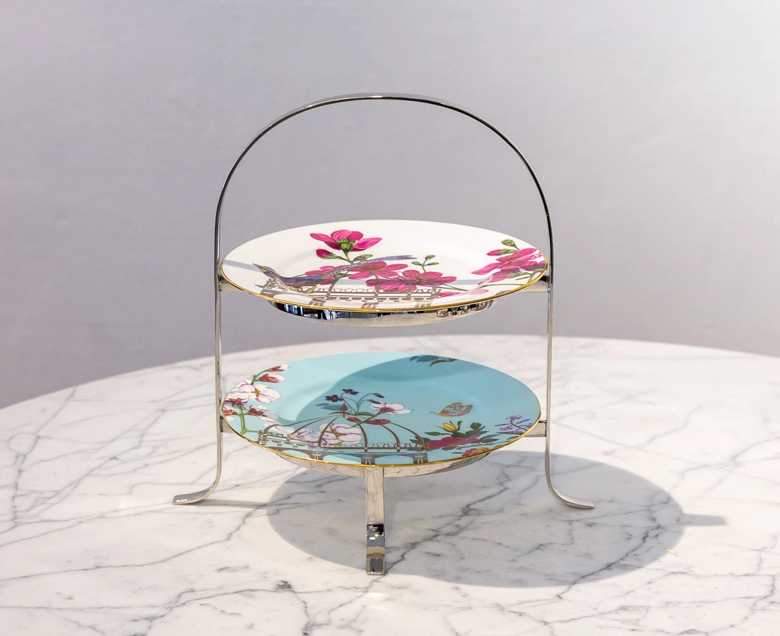 GE-014 6L Rosabagh Tea & Coffee Fine Bone China l Good Earth l The Past Perfect Collection l Singapore