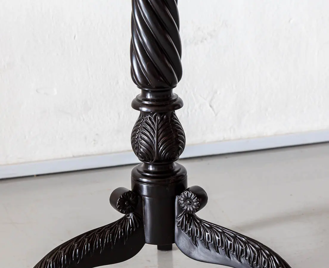 Antique British Colonial Ebony Chess Table - The Past Perfect Collection - Singapore