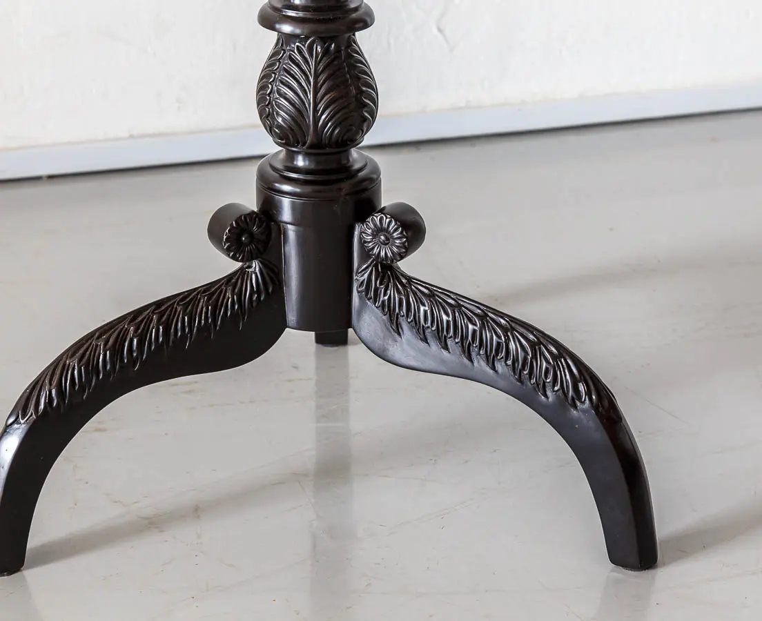 Antique British Colonial Ebony Chess Table - The Past Perfect Collection - Singapore