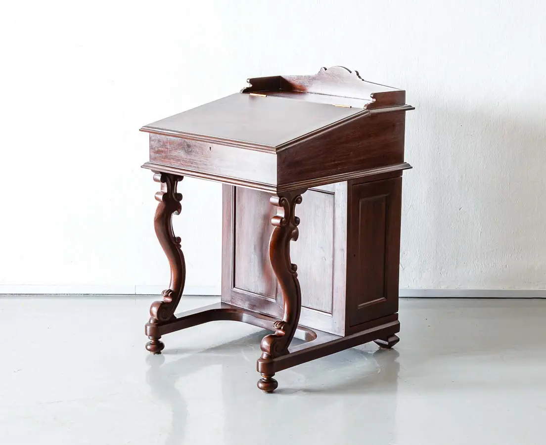 Antique British Colonial Rosewood Davenport Desk - The Past Perfect Collection - Singapore