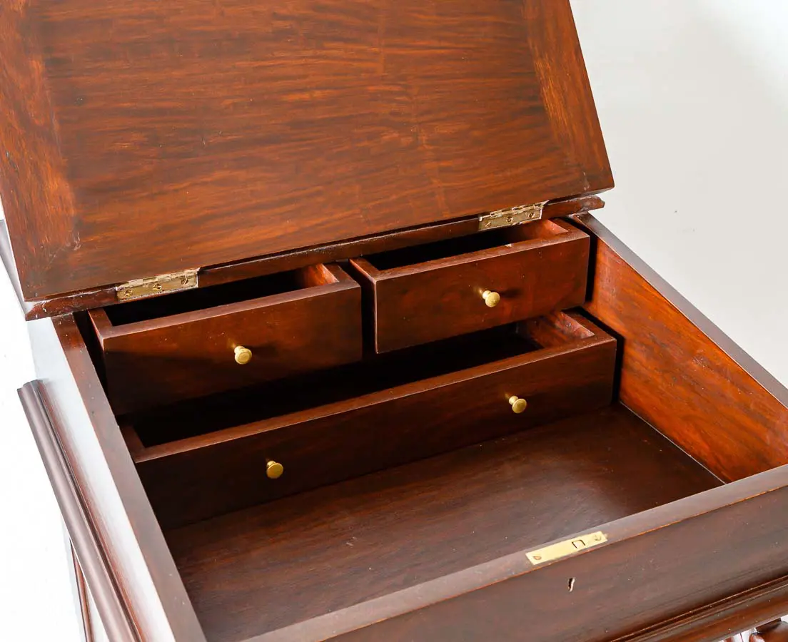 Antique British Colonial Rosewood Davenport Desk - The Past Perfect Collection - Singapore