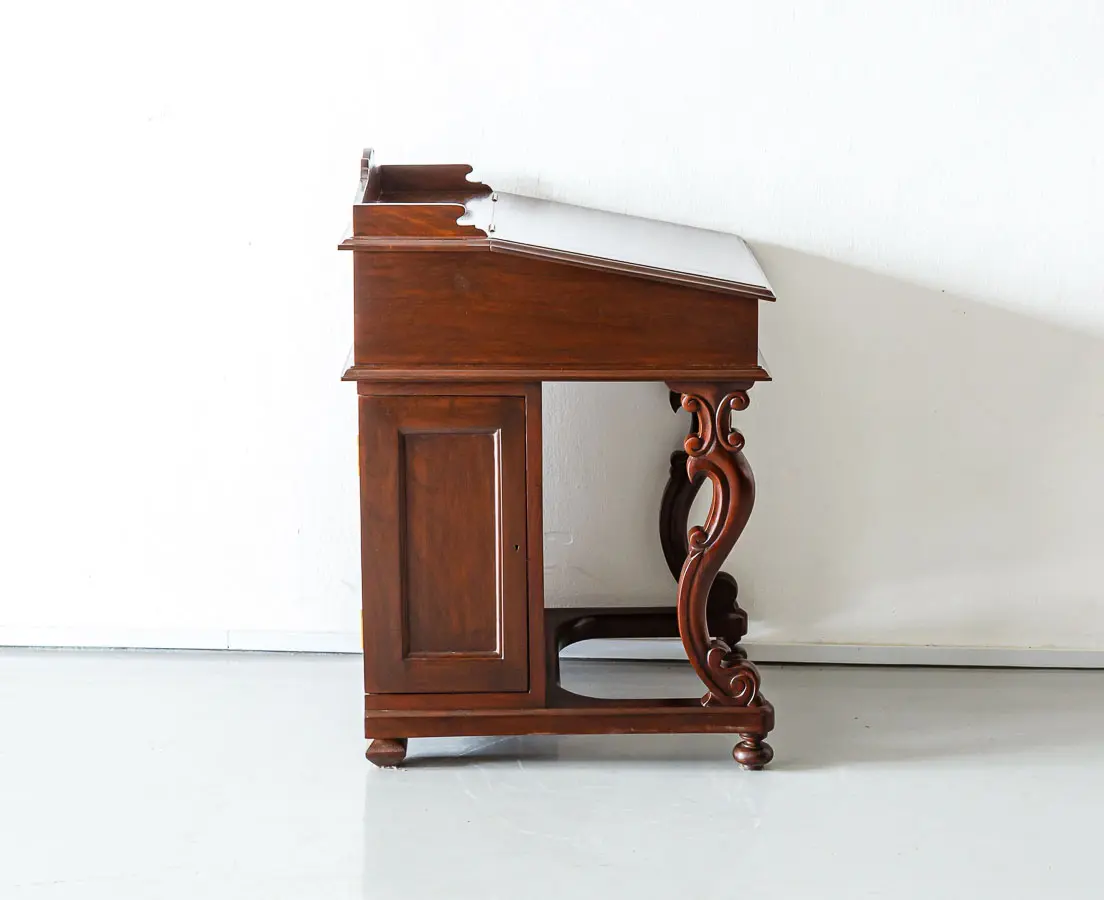 Antique British Colonial Rosewood Davenport Desk - The Past Perfect Collection - Singapore