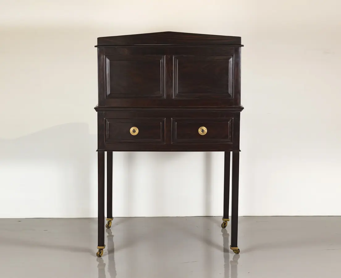 Antique British Colonial Rosewood Roll Top Secretaire - The Past Perfect Collection - Singapore