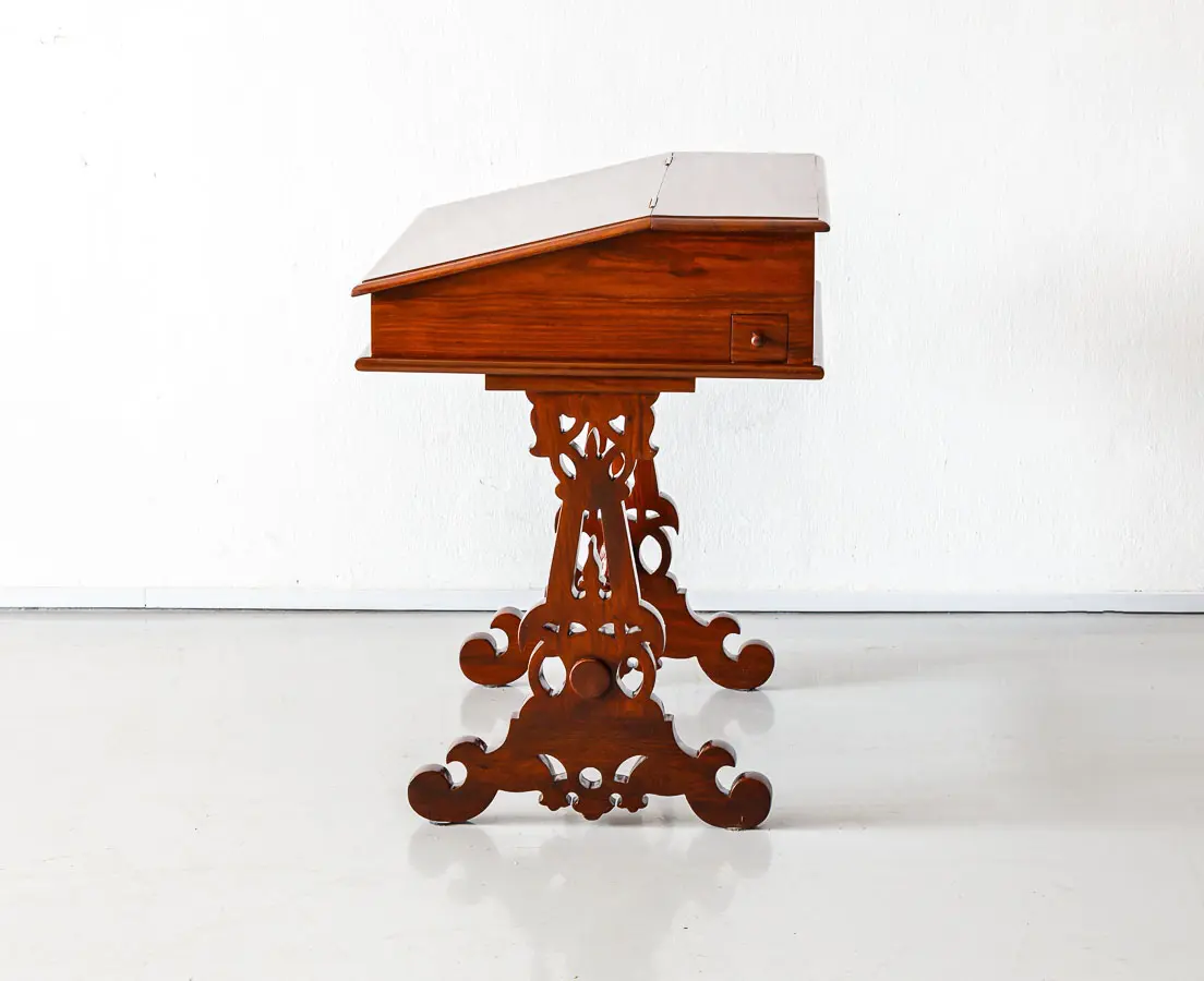 Antique Desks - British Colonial Mahogany Writing Desk - The Past Perfect Collection