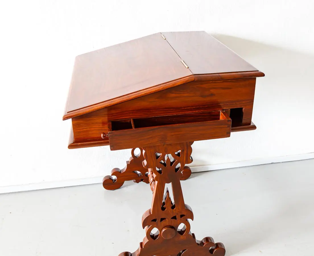 Antique Desks - British Colonial Mahogany Writing Desk - The Past Perfect Collection