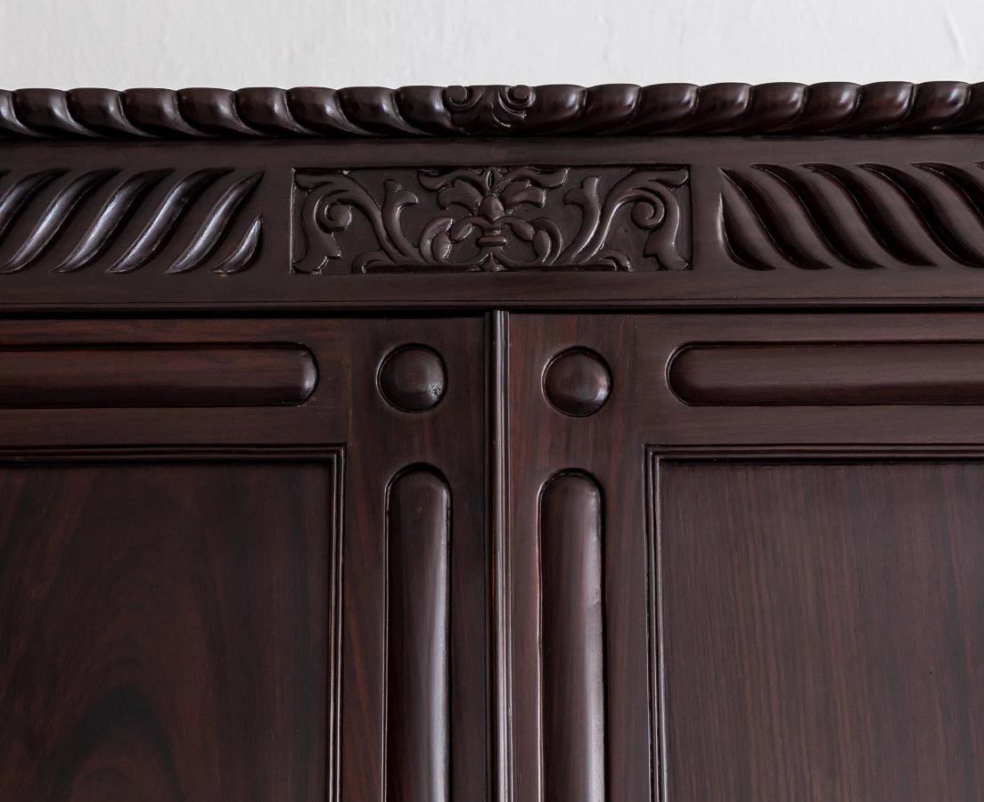 CUP-447 7L Anglo-Indian Rosewood Linen Press l The Past Perfect Collection l Singapore