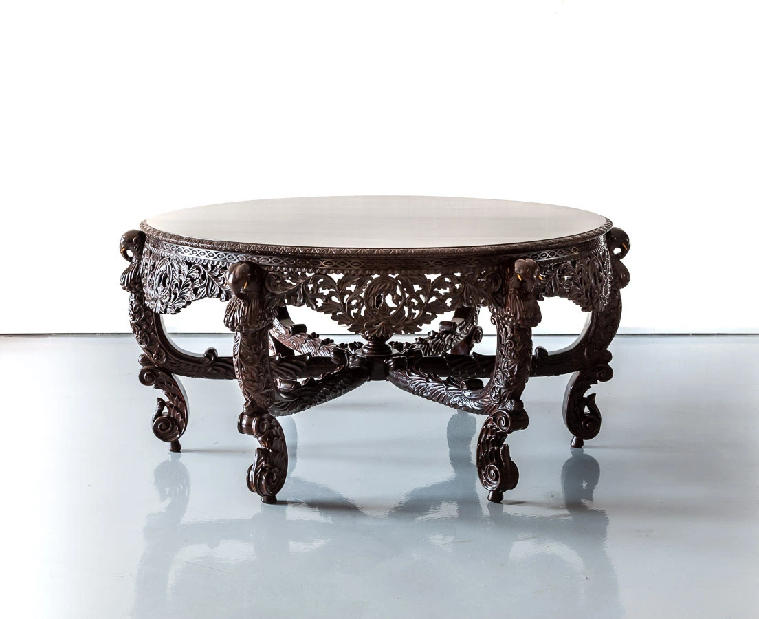 TAB-406 1L Anglo-Indian Rosewood Centre Table l The Past Perfect Collection l Singapore