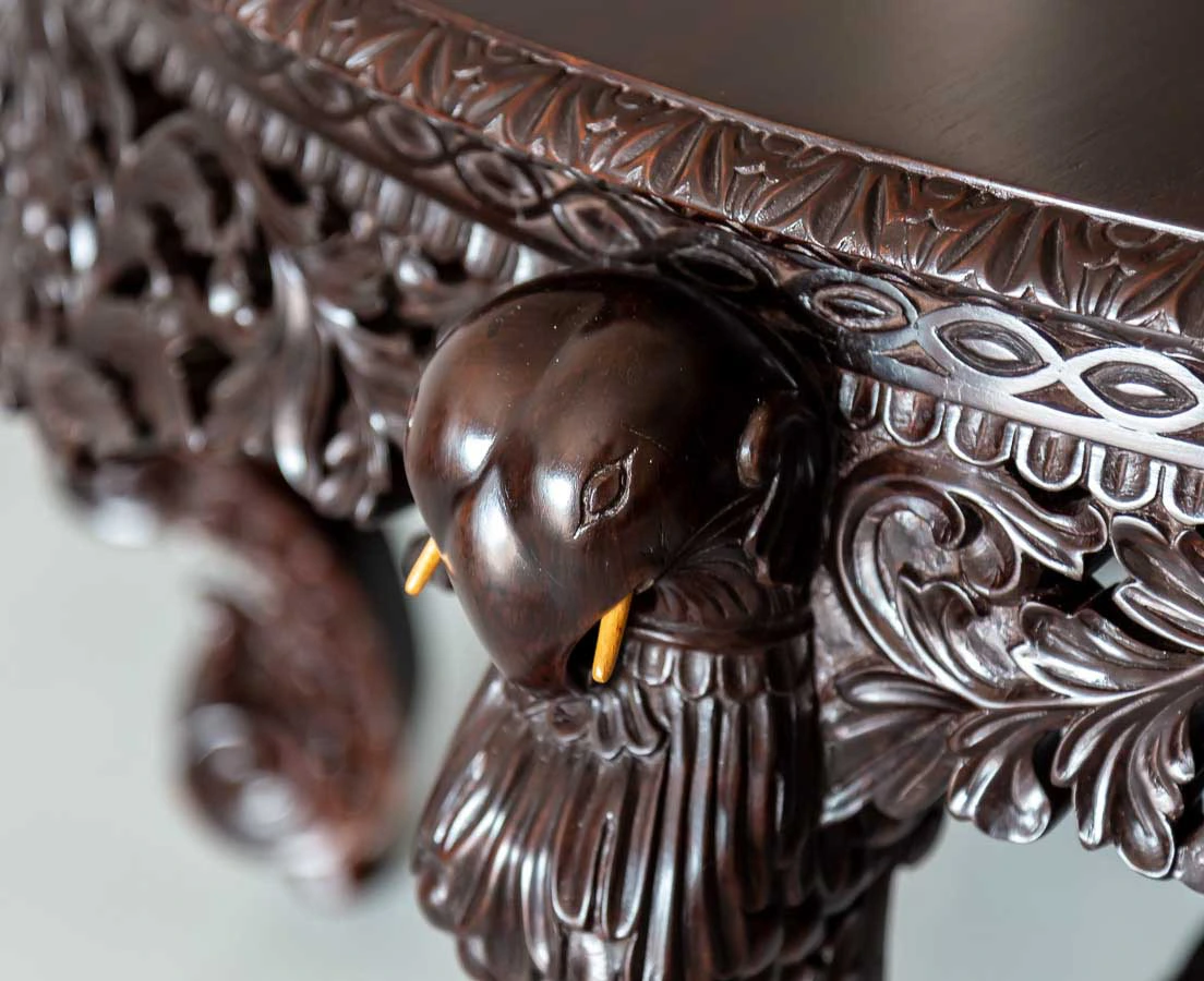 TAB-406 5L Anglo-Indian Rosewood Centre Table l The Past Perfect Collection l Singapore