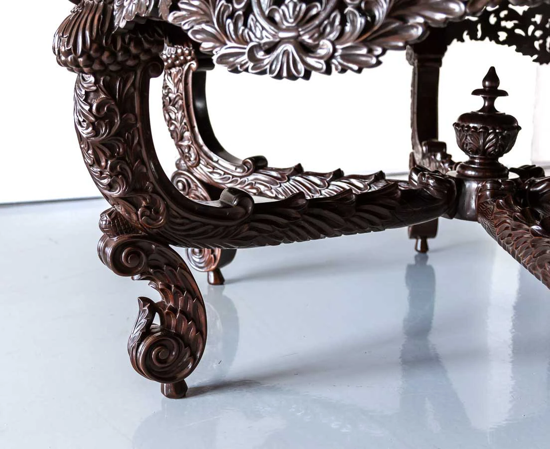 TAB-406 6L Anglo-Indian Rosewood Centre Table l The Past Perfect Collection l Singapore