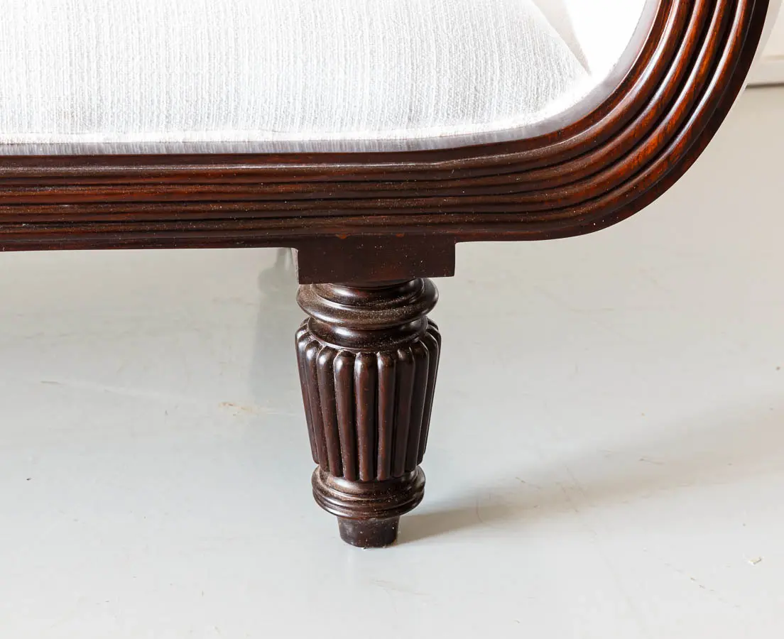 Antique Sofas - British Colonial Rosewood Recamier - The Past Perfect Collection - Singapore
