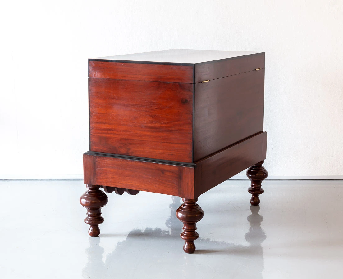 CHE-142 3L Dutch Colonial Mahogany & Ebony Chest on Stand l The Past Perfect Collection l Singapore