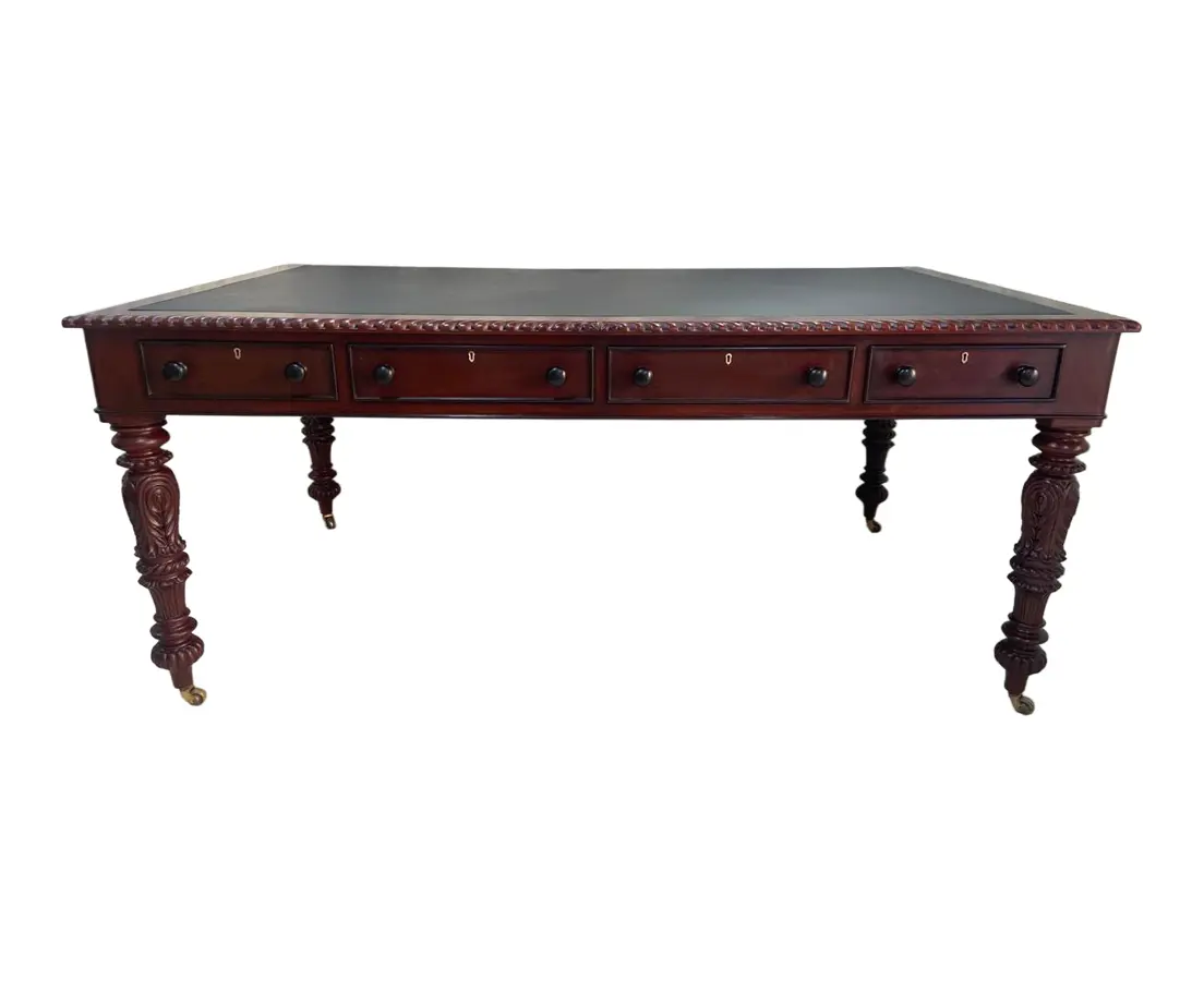 British Colonial Mahogany Partner Desk