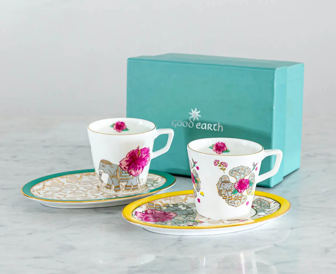 Serendib Cup & Platter - Good Earth - The Past Perfect Collection - Singapore