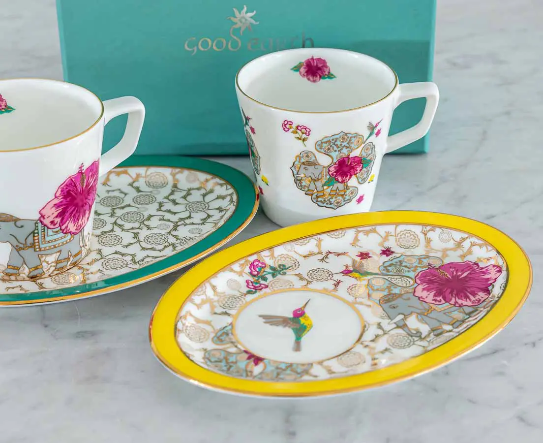 Serendib Cup & Platter - Good Earth - The Past Perfect Collection - Singapore