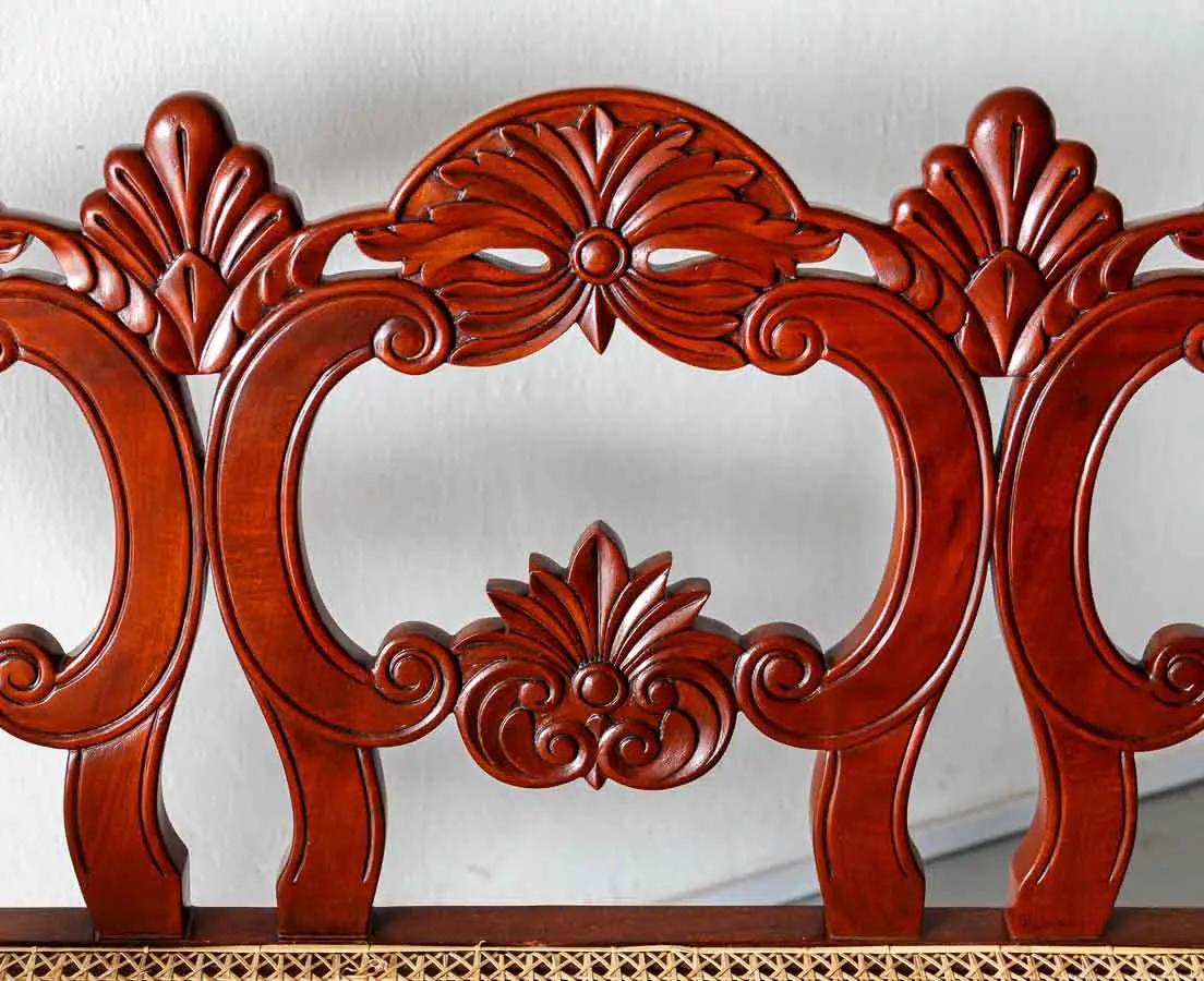 Antique Bench -Portuguese Colonial Mahogany Settee -The Past perfect Collection - Singapore