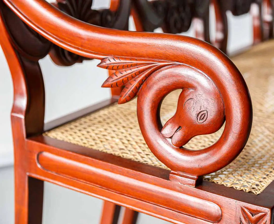 Antique Bench -Portuguese Colonial Mahogany Settee -The Past perfect Collection - Singapore