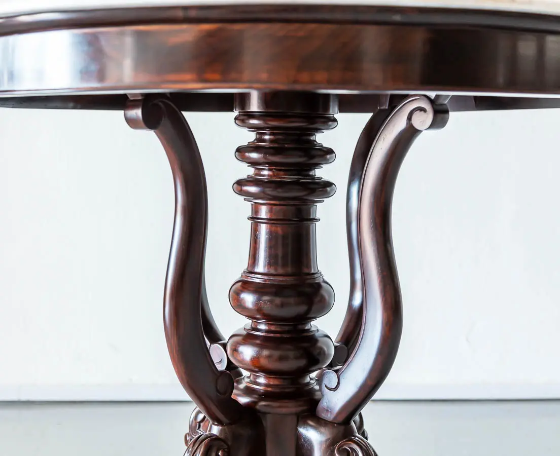 Antique Tables - British Colonial Marble Top Side Table - The Past Perfect Collection - Singapore