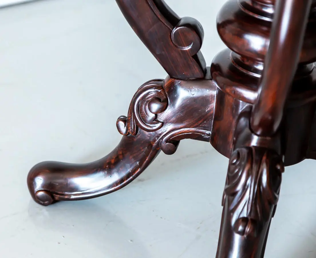 Antique Tables - British Colonial Marble Top Side Table - The Past Perfect Collection - Singapore