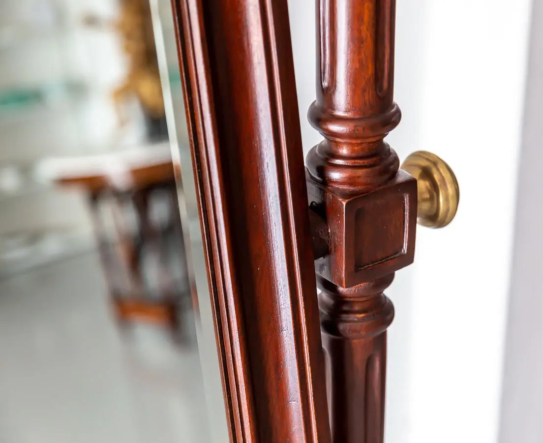 Antique Mirrors - British Colonial Rosewood Cheval Mirror - The Past Perfect Collection - Singapore