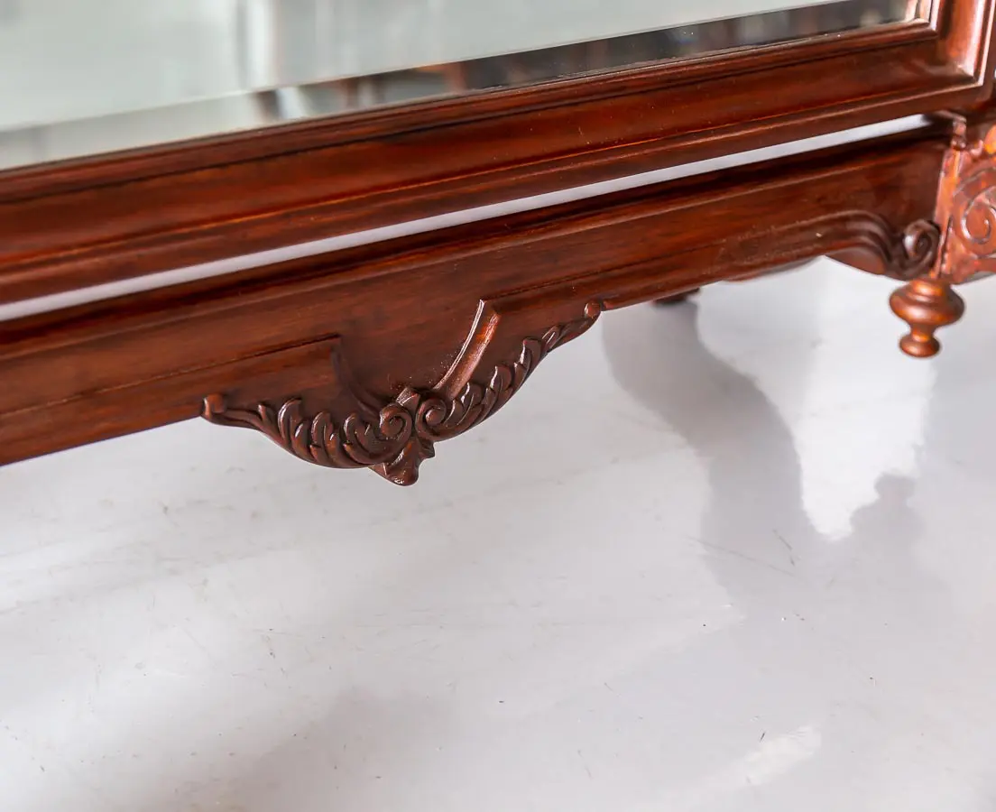 Antique Mirrors - British Colonial Rosewood Cheval Mirror - The Past Perfect Collection - Singapore