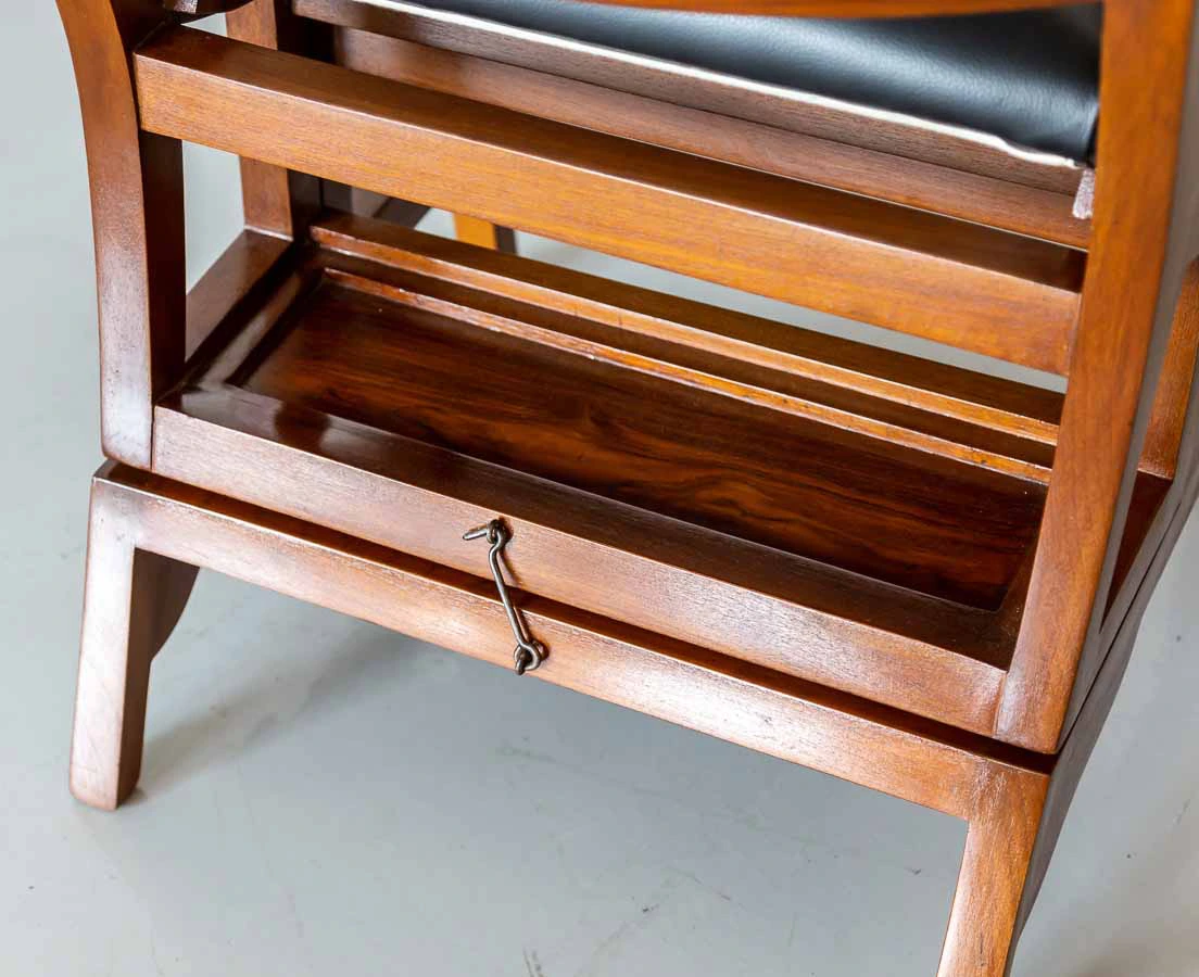Anglo-Indian Teakwood Library Ladder Chair l The Past Perfect Collection l Singapore