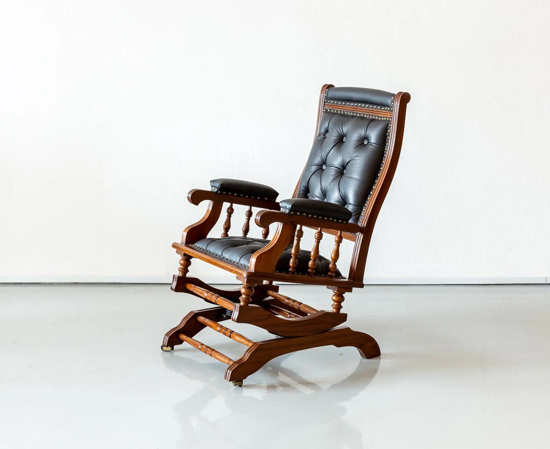 Anglo-Indian Teakwood Rocking Chair l The Past Perfect Collection l Singapore