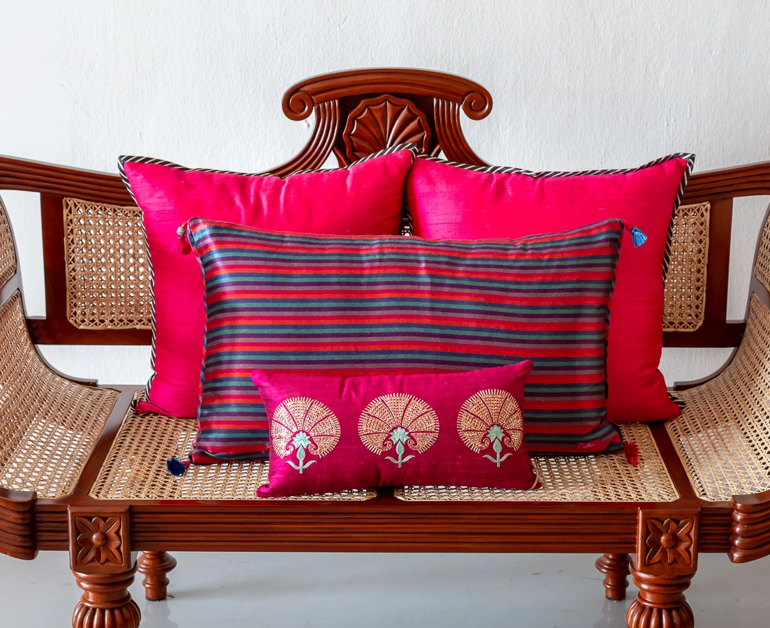 Omar Dupion Silk Cushion Good Earth l The Past Perfect Collection l Singapore
