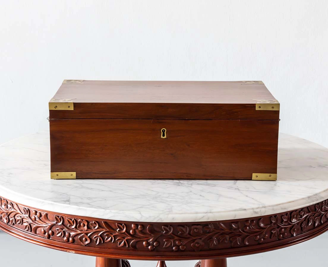 Anglo-Indian Teakwood Writing Box l The Past Perfect Collection l Singapore