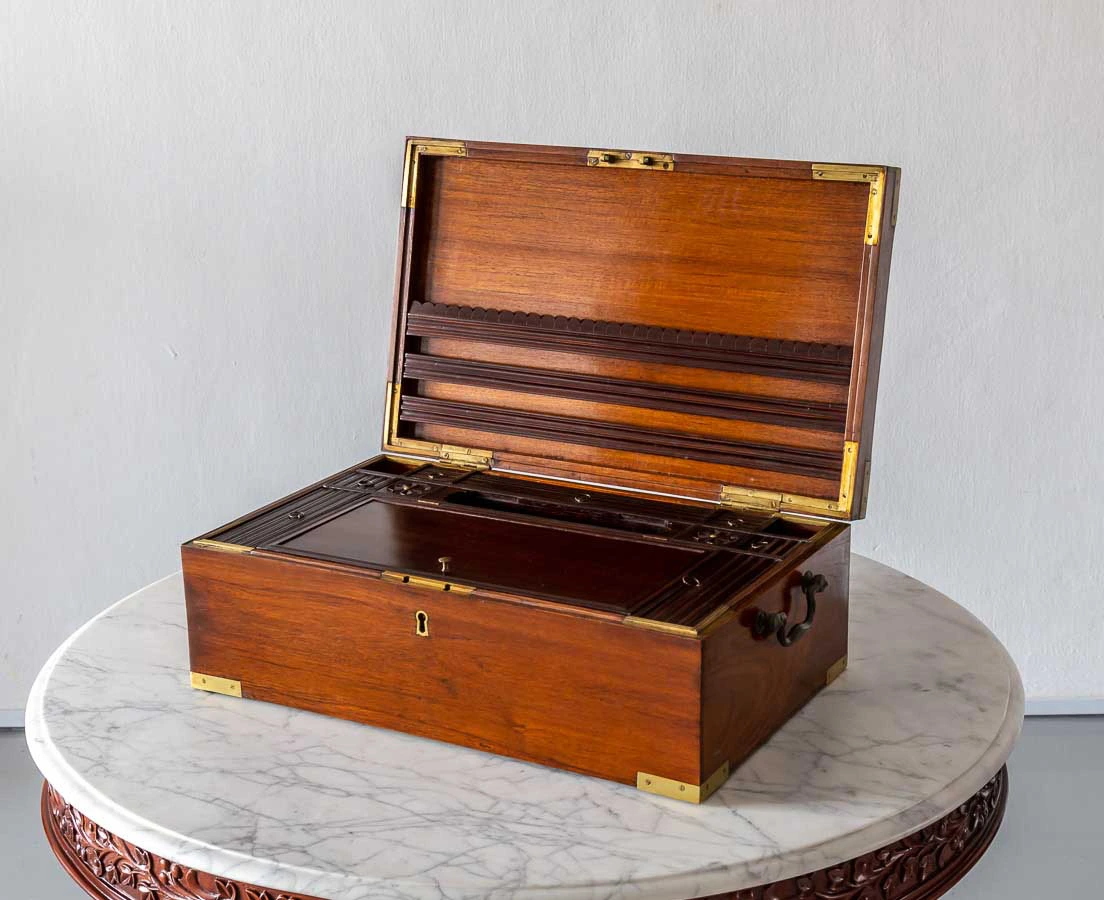 Anglo-Indian Teakwood Writing Box l The Past Perfect Collection l Singapore