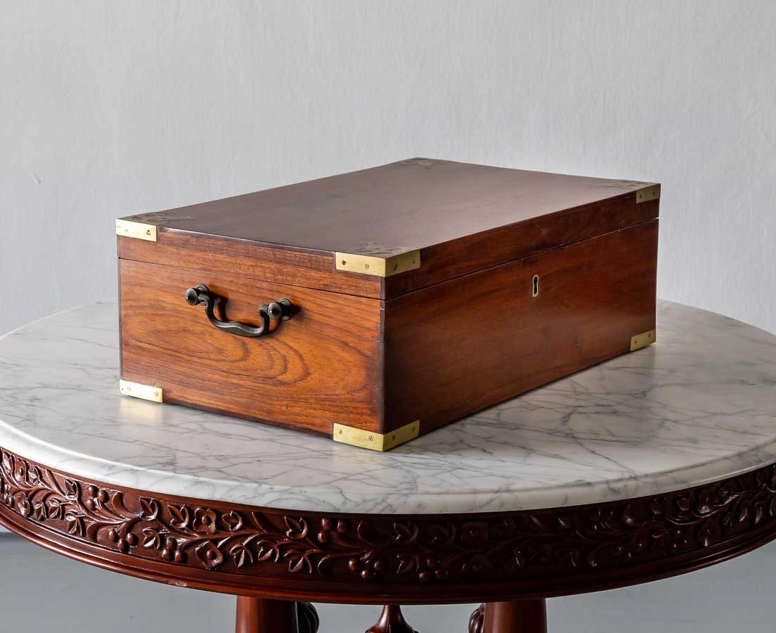 Anglo-Indian Teakwood Writing Box l The Past Perfect Collection l Singapore
