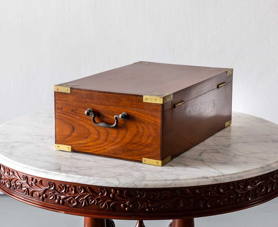 Anglo-Indian Teakwood Writing Box l The Past Perfect Collection l Singapore