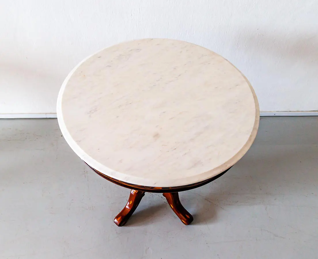 Antique Side Tables - Portuguese Colonial Rosewood Side Table with Inlay - The Past Perfect Collection - Singapore